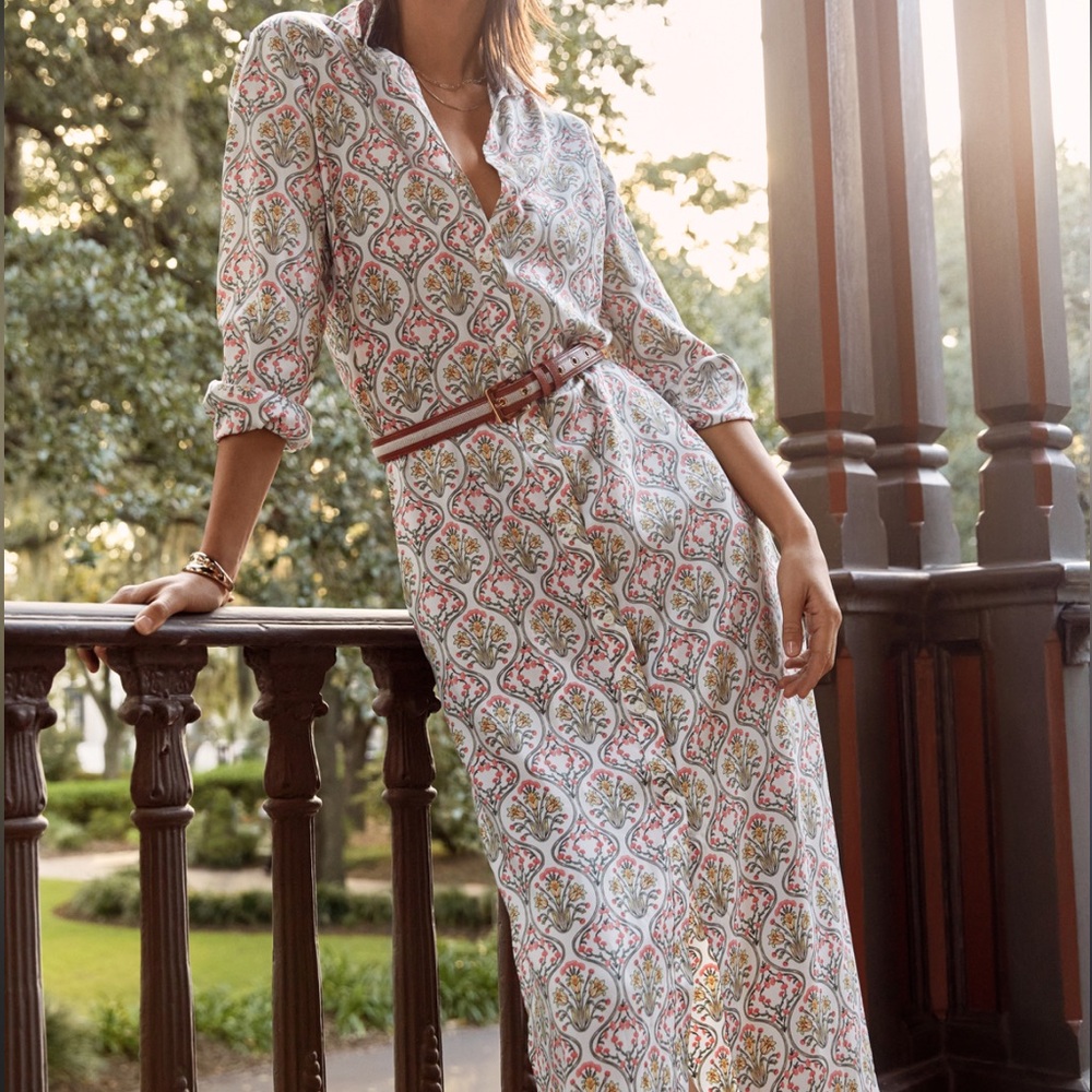 Loft Printed Midi Dress